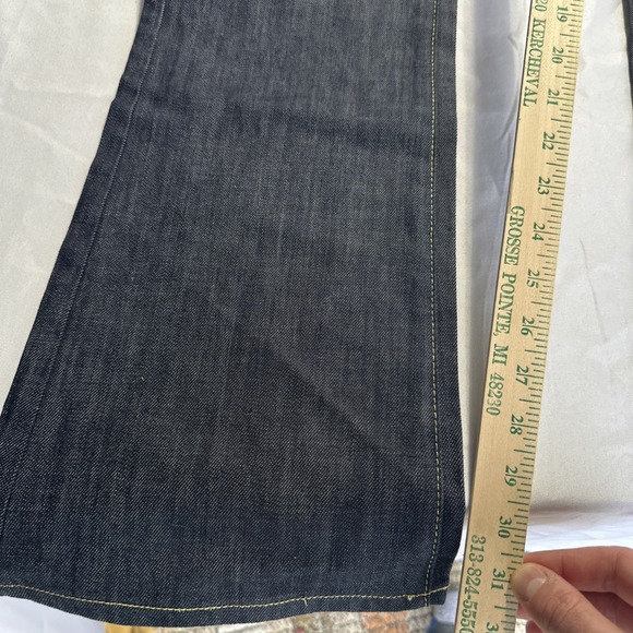 NEW Y2K Pepe Jeans London Jeans Women's Size 34 Lordes Raw Wash Embroidered Belt - Picture 9 of 16